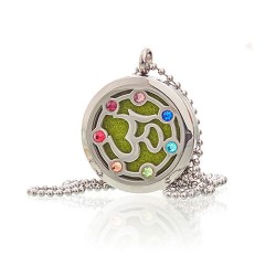 Collana di gioielli per aromaterapia - OM Chakra - 30 mm