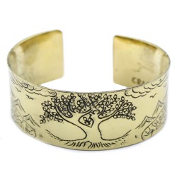 Pulsera Mantra Tibetano de Latón - Árbol de la Vida - 3