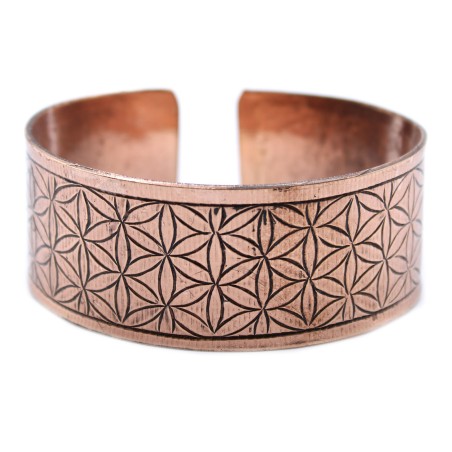 Pulsera Tibetana de Cobre - Flor de la Vida  - 3