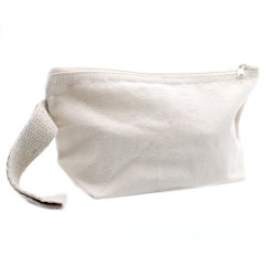 Borsa da toilette in cotone naturale da 10 once - borsetta