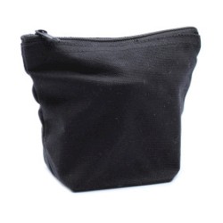 Black cotton toiletry bag 10 oz - Mini bag