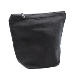 Black cotton toiletry bag 10 oz - medium bag