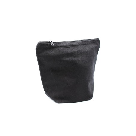 Neceser de algodón negro 10 oz - bolso mediano - 1