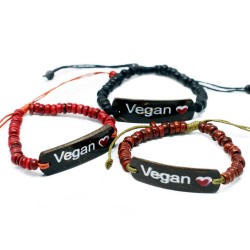 Braccialetti con motto di cocco - vegani