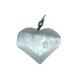 Pendentif coeur en sélénite