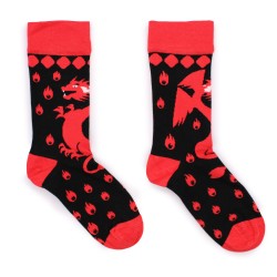 Hop Hare Bamboo Socks (S/M) - Red Dragon