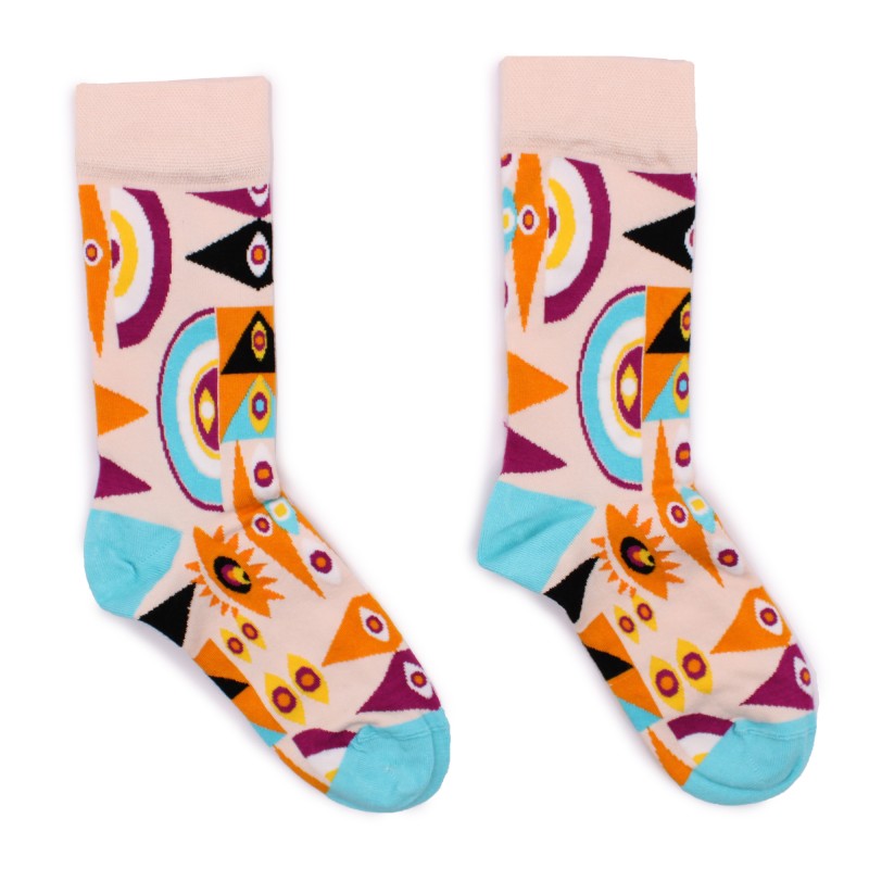 Chaussettes en bambou Hop Hare (S/M) - Evil Eye psychédélique-CHAUSSETTES BAMBOU HOP LIEVRE-HOSTENATURA