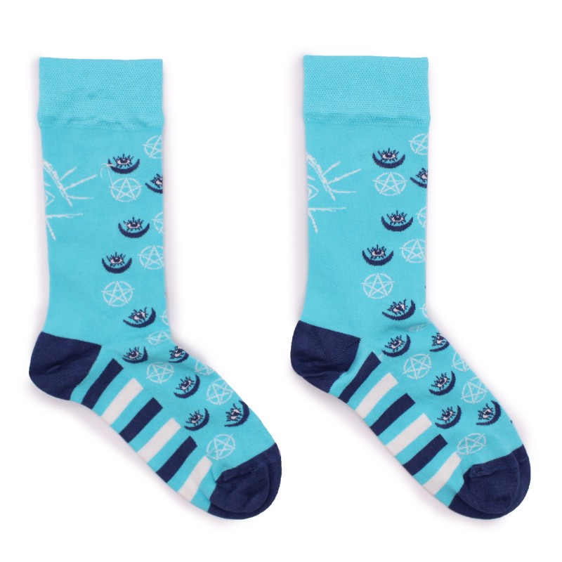 Hop Hare Bambus Socken (S/M) - Pentagramm & Evil Eye-HOP HARE BAMBUS SOCKEN-HOSTENATURA