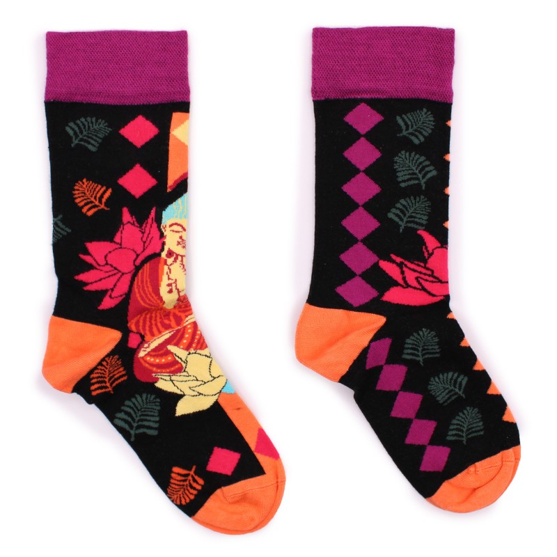 Chaussettes Hop Hare en Bambou (S/M) - Rose Bouddha & Lotus-CHAUSSETTES BAMBOU HOP LIEVRE-HOSTENATURA