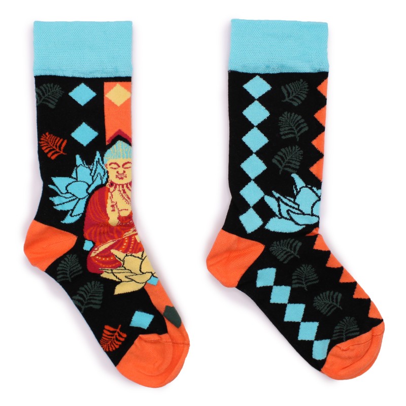 Chaussettes Hop Hare en Bambou (S/M) - Bouddha Bleu & Lotus-CHAUSSETTES BAMBOU HOP LIEVRE-HOSTENATURA