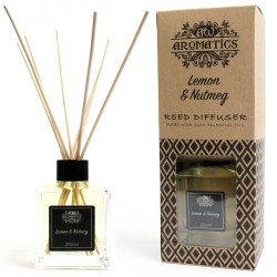 Mikado Diffusore Deodorante per Ambienti con Oli Essenziali - Limone e Noce Moscata 200 ml