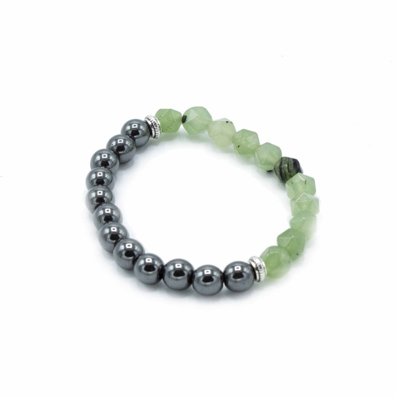 Carved Gemstone Bracelet - Magnetic Jade-BRACELETS NECKLACES GEMSTONES-HOSTENATURA