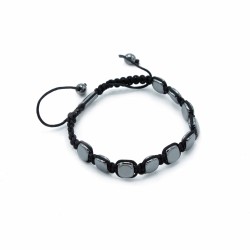 Pulsera Magnética Shamballa de Hematita - Esquinas Redondeadas - 2