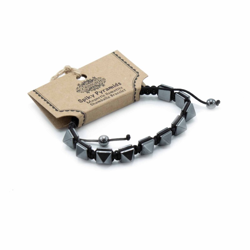 Hematiet Shamballa magnetische armband - Studs-MAGNETISCHE ARMBANDEN-HOSTENATURA