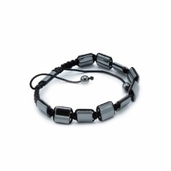 Pulsera Magnética Shamballa de Hematita - Cuboides Dobles - 2