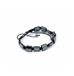 Pulsera Magnética Shamballa de Hematita - Cuboides Dobles - 2