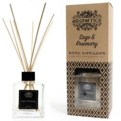 Mikado Diffuseur d’Assainisseurs d’Air aux Huiles Essentielles - Sauge et romarin 200 ml