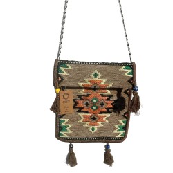 Bolso bandolera de festival Kilim beige - 1