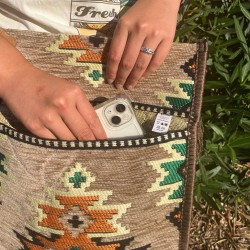 Bolso bandolera de festival Kilim beige - 4