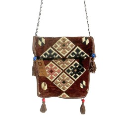 Czekoladowa torba na ramię Kilim Festival