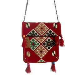 Bolso bandolera rojo Kilim Festival - 1