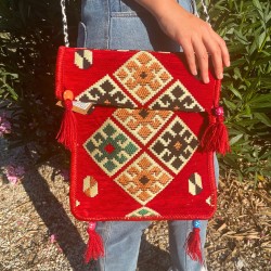 Bolso bandolera rojo Kilim Festival - 2