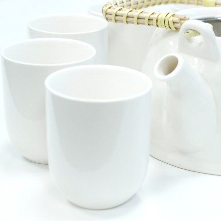 Set de tetera - Blanco clásico - 19x20x14cm - Cerámica  - 2