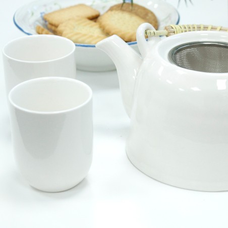 Set de tetera - Blanco clásico - 19x20x14cm - Cerámica  - 4