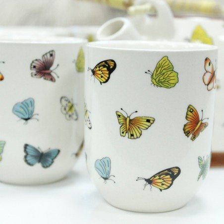 Set de tetera - Mariposas - 19x20x14cm - Cerámica  - 3