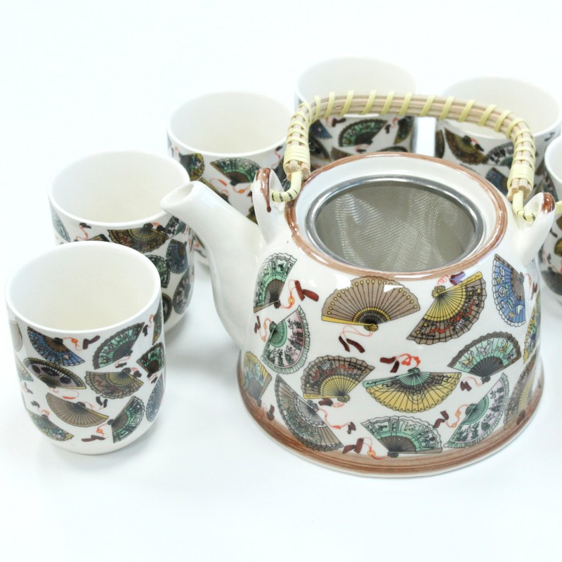 Theepottenset - China Waaiers - 19x20x14 - Keramiek-THEEPOT SET-HOSTENATURA