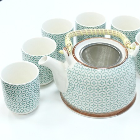Set de tetera - Mosaico verde - 	19x20x14cm - Cerámica  - 2