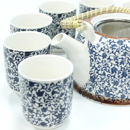 Set de tetera - Modelo azul - 19x20x14cm - Cerámica  - 4