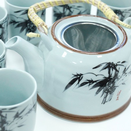 Set de tetera - Piedra azul oriental - 19x20x14cm - Cerámica  - 4
