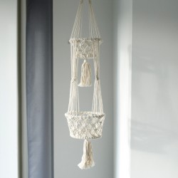 Jardiniera Macrame - Dubla