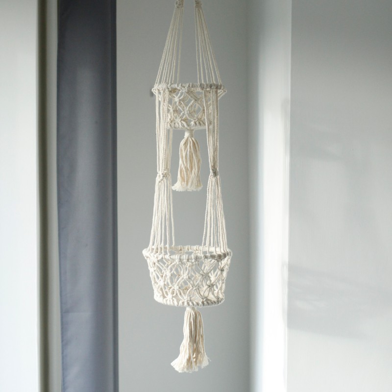 Jardiniera Macrame - Dubla-VASOARE MACRAME-HOSTENATURA