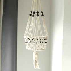 Macrame Planter - Large with Beads