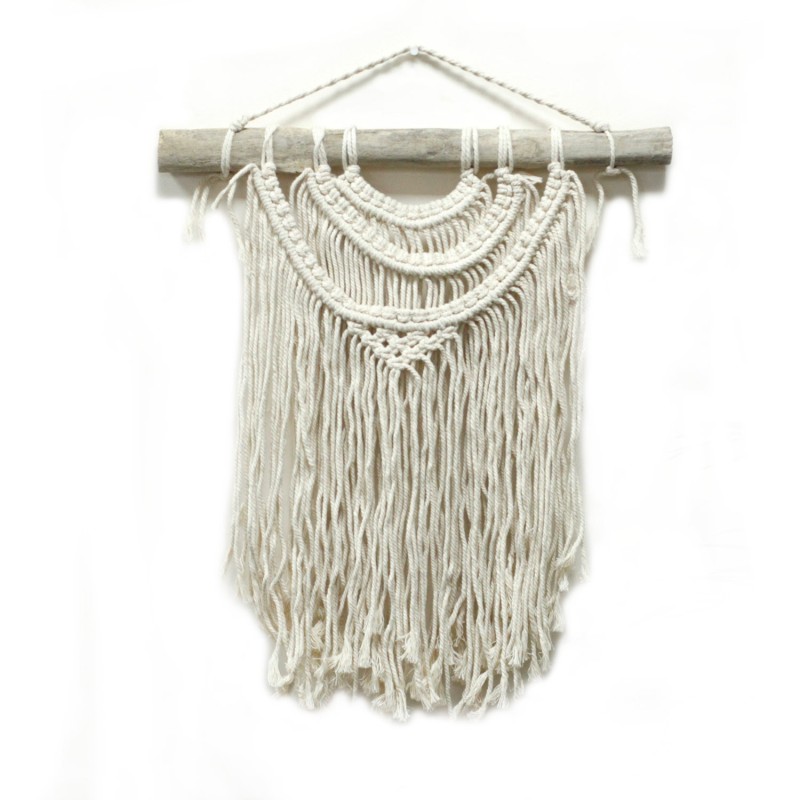 Macramé-tapijt - Drie golven-MACRAME TAPIJSTER-HOSTENATURA