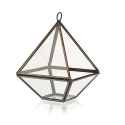 Szklane Terrarium - Mały diament