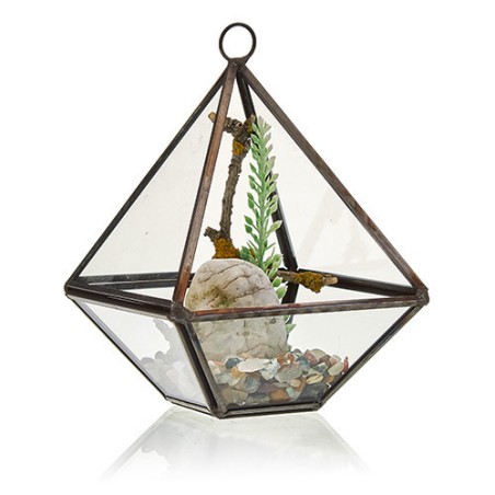 Terrario de Vidrio - Pequeño diamante  - 2