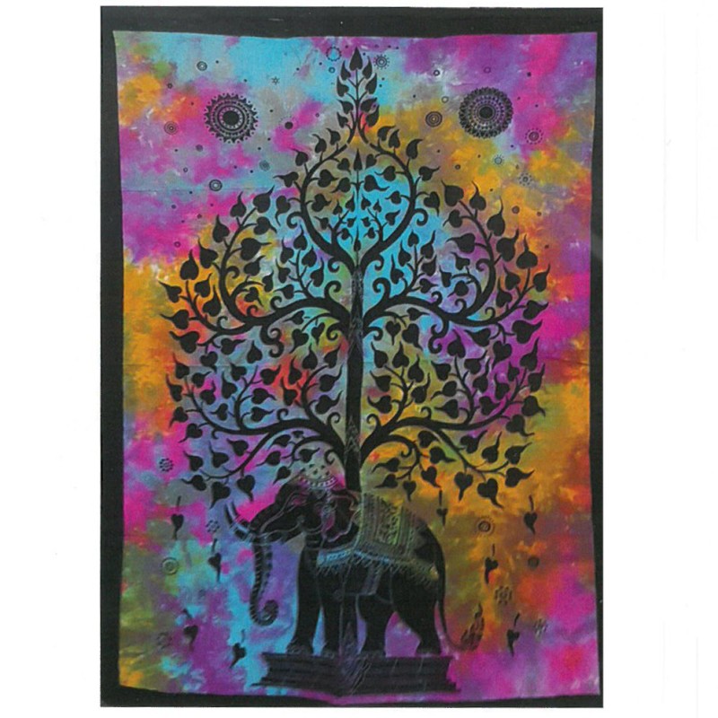 Art de paret de cotó - Arbre elefant-TAPISSOS COTÓ ESOTERICS-HOSTENATURA