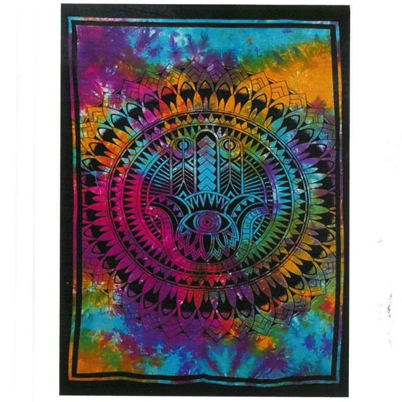 Cotton Wall Art - Hamsa Hand-ESOTERIC COTTON TAPESTRIES-HOSTENATURA