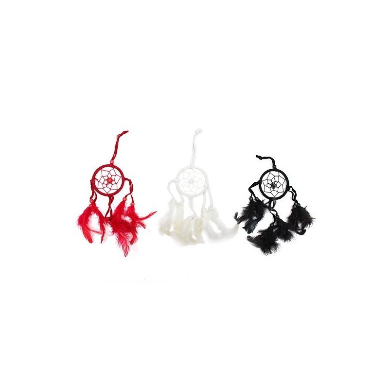 Bali dream catcher small ring - Black/White/Red (Assorted Colors)-BALI DREAM CATCHER-HOSTENATURA