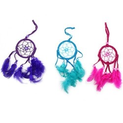 Atrapasueños Bali aro peq - Turquesa/Rosa/Morado (Colores Surtidos) - 1