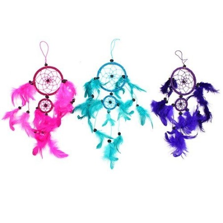 Atrapasueños Bali aro mediano - Turquesa/Rosa/Morado (Colores Aleatorio) - 1