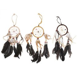 Bali Dream Catcher Medium Hoop - Crema/Café/Chocolate (Cor aleatoria)