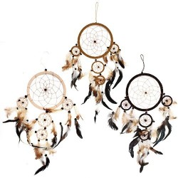 Anneau Bali Dream Catcher XL - Crème/Café/Chocolat (couleurs assorties)