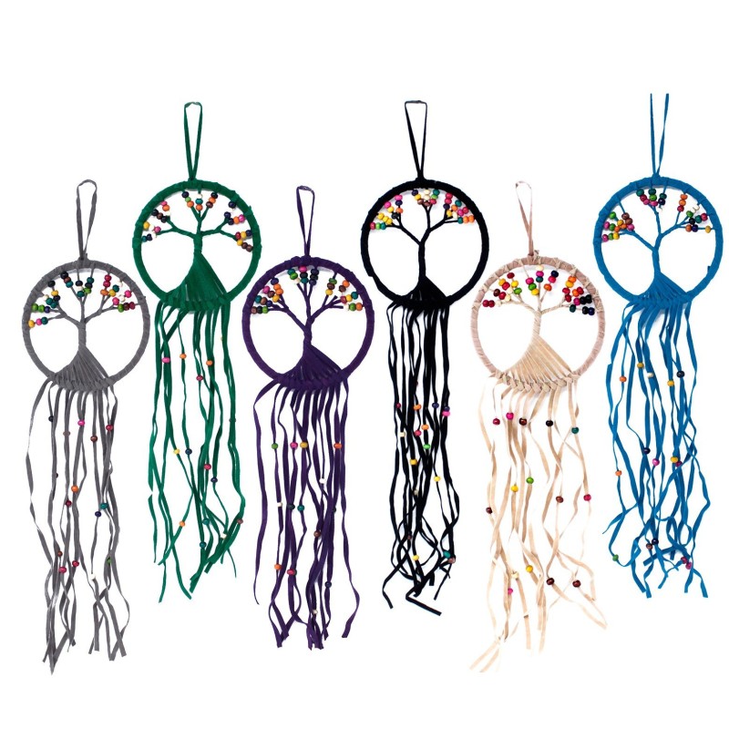 Atrapasueños da árbore da vida - 12 cm (variado)-BALI DREAM CATCHER-HOSTENATURA