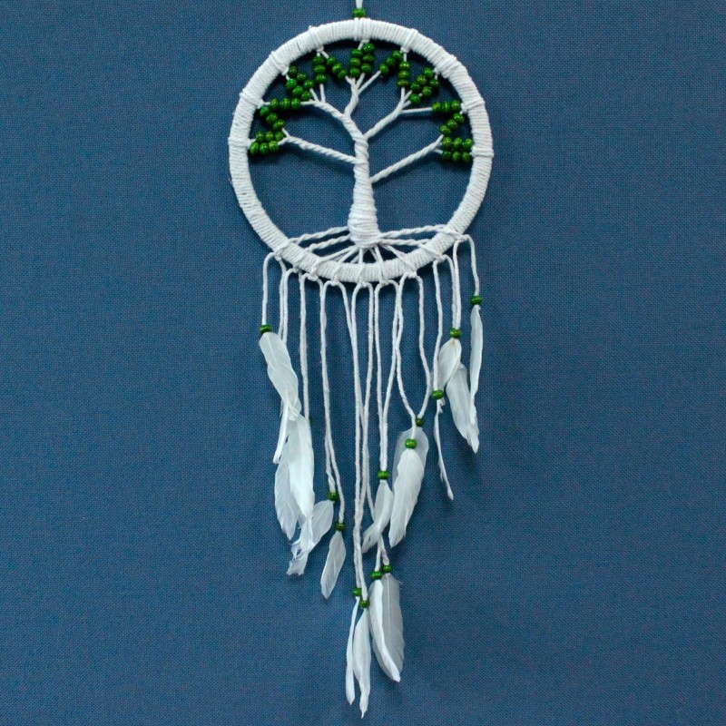 Bizitzaren zuhaitza Dreamcatcher - Kotoia 22 cm (askotarikoa)-BALI DREAM CATCHER-HOSTENATURA