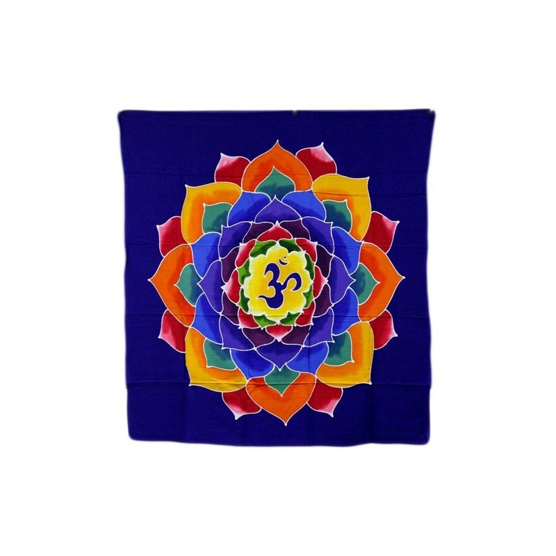 Om - Flower of Life 110x98cm-BALI BATIK TAPESTRIES-HOSTENATURA