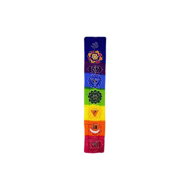 Baner pionowy Chakra - Tęcza 183x35cm-TAPICER BALI BATIK-HOSTENATURA